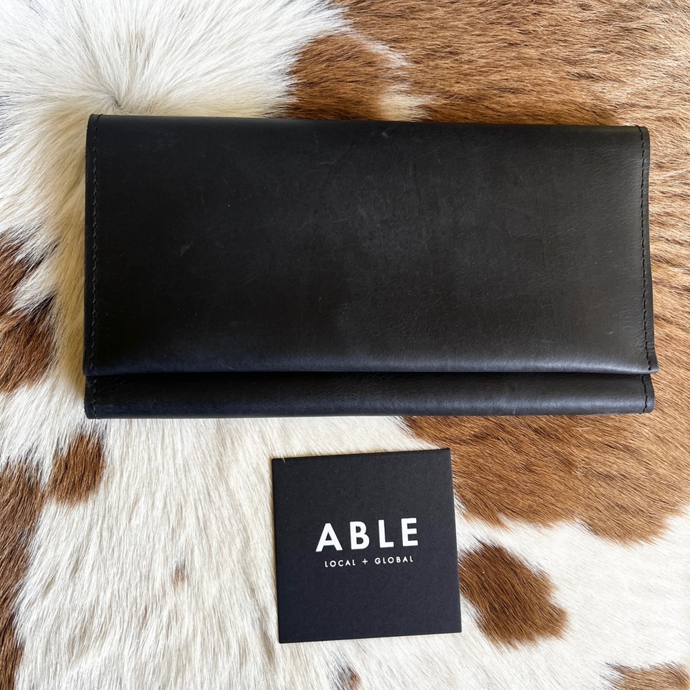 Able Elegant Black Leather Wallet